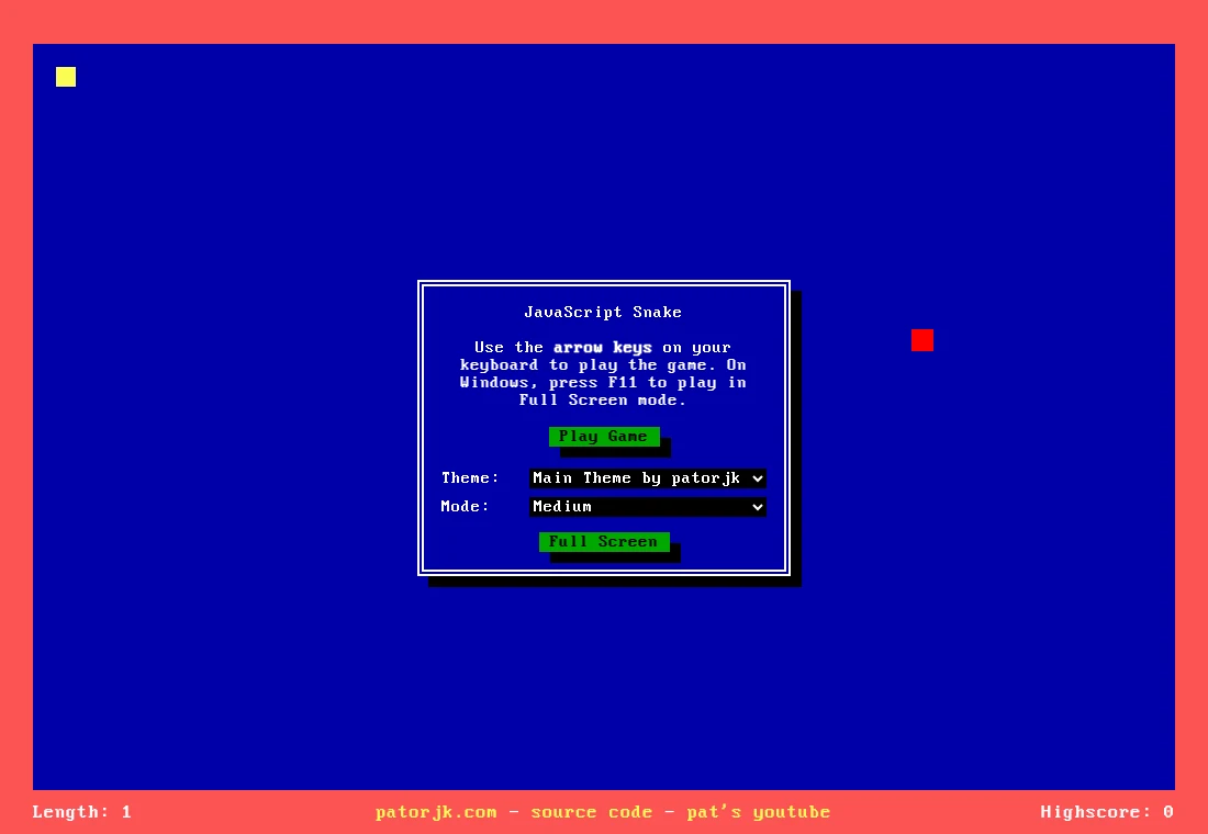 JavaScript Snake project image